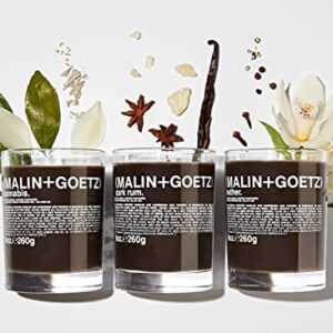 Malin + Goetz Leather Candle – Artisanal Leather Goods Aroma Fragrance, Natural Wax Blend, Modern & Traditional Scent, Vegan & Cruelty Free, Cotton Wick, Lasts 60 Hours