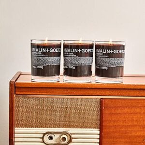 Malin + Goetz Leather Candle – Artisanal Leather Goods Aroma Fragrance, Natural Wax Blend, Modern & Traditional Scent, Vegan & Cruelty Free, Cotton Wick, Lasts 60 Hours