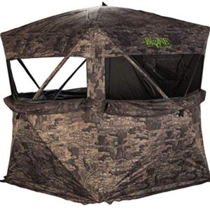 Rhino Blinds x Bone Collector R600BC-RTT 3 Person Hunting Ground Blind, Realtree Timber