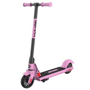 gotrax gks electric scooter, kick-start boost and gravity sensor kids electric scooter, 6" wheels ul certificated e scooter for kids age of 6-12 (pink)