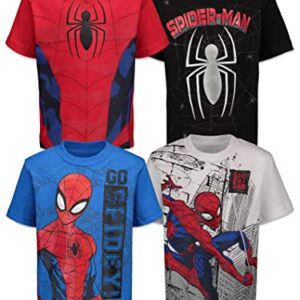 Marvel Spider-Man Big Boys 4 Pack T-Shirts Spiderman 8