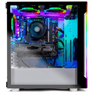 Skytech Archangel Gaming Computer PC Desktop – Ryzen 5 3600 3.6GHz, GTX 1660 6G, 500GB SSD, 8GB DDR4 3200MHz, RGB Fans, Windows 10 Home 64-bit, 802.11AC Wi-Fi