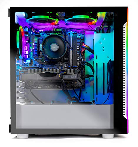 Skytech Archangel Gaming Computer PC Desktop – Ryzen 5 3600 3.6GHz, GTX 1660 6G, 500GB SSD, 8GB DDR4 3200MHz, RGB Fans, Windows 10 Home 64-bit, 802.11AC Wi-Fi