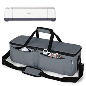 yarwo carrying bag compatible for cricut explore air (air 2), maker, tote bag travel bag for die cutting accessories and supplies(grey, lightweight style)