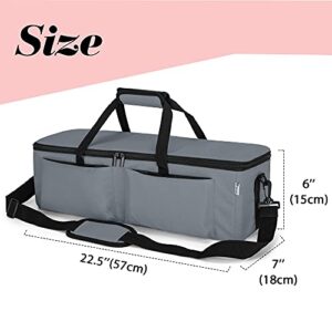 YARWO Carrying Bag Compatible for Cricut Explore Air (Air 2), Maker, Tote Bag Travel Bag for Die Cutting Accessories and Supplies(Grey, Lightweight Style)