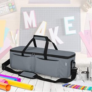 YARWO Carrying Bag Compatible for Cricut Explore Air (Air 2), Maker, Tote Bag Travel Bag for Die Cutting Accessories and Supplies(Grey, Lightweight Style)