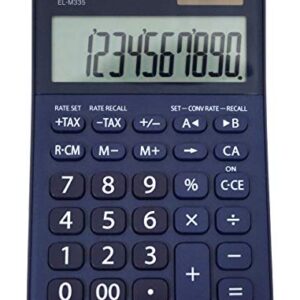 Sharp Elm335bbl Desktop Calculator, 10-Digit LCD, Blue