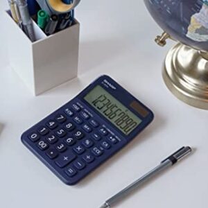 Sharp Elm335bbl Desktop Calculator, 10-Digit LCD, Blue