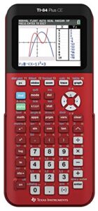 texas instruments ti-84 plus ce radical red graphing calculator (renewed)