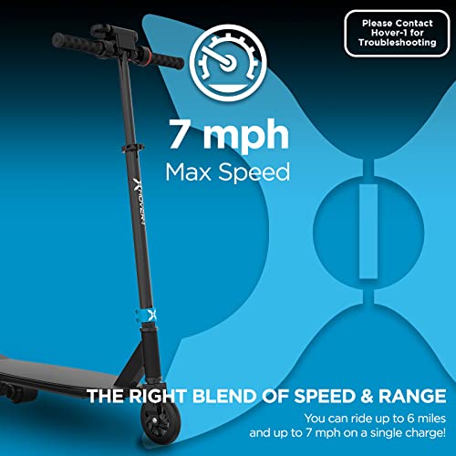 Hover-1 Switch 2-In-1 Electric Scooter & Skateboard | 2.5HR Full Charge, Lock & Release Mechanism, Remote Controlled, Safe for Kids, Black