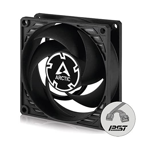 ARCTIC P8 PWM PST - 80 mm PC Case Fan with PWM PST, Pressure-optimised, 200-3000 RPM Range, Noise Level: 0.3 Sone, Airflow: 23.4 CFM