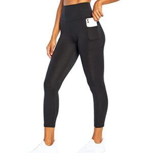 BALLY TOTAL FITNESS High Rise Pocket Ankle Legging, Black, Medium (FLL1000A)