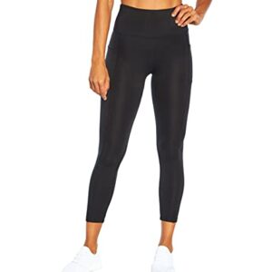 BALLY TOTAL FITNESS High Rise Pocket Ankle Legging, Black, Medium (FLL1000A)