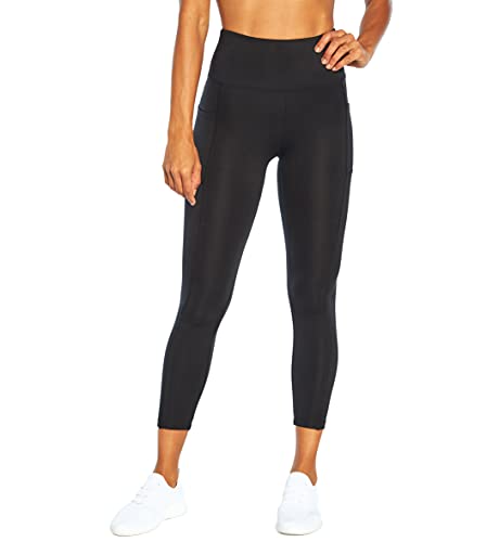 BALLY TOTAL FITNESS High Rise Pocket Ankle Legging, Black, Medium (FLL1000A)