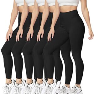 valandy high waisted yoga pants stretch tummy control athletic workout running leggings for women one size 5pack