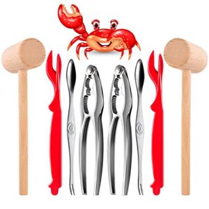 crab crackers and tools - crab leg crackers and tools including 2 lobster crab crackers 2 lobster shell forks 2 seafood forks 2 lobster crab mallets