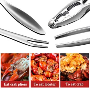 Crab Crackers and Tools - Crab Leg Crackers and Tools Including 2 Lobster Crab Crackers 2 Lobster Shell Forks 2 Seafood Forks 2 Lobster Crab Mallets