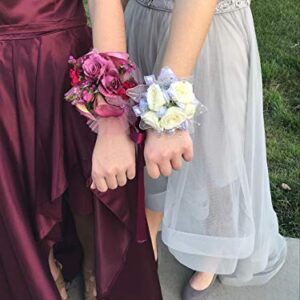 Floral Supply Online - Slaplet Sparkle Wristlet. Corsage Snap/Shimmer Wrap Floral Bracelets for Wedding, Prom, Dance or Events. (Pack of 3 Silver)