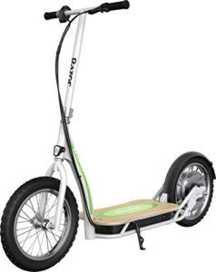 ecosmart sup electric scooter – 16" air-filled tires, wide bamboo deck, 350w high-torque hub-driven motor, up to 15.5 mph & 15.5 miles range, rear-wheel drive