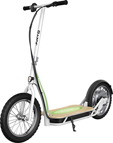 EcoSmart SUP Electric Scooter – 16" Air-Filled Tires, Wide Bamboo Deck, 350w High-Torque Hub-Driven Motor, Up to 15.5 mph & 15.5 Miles Range, Rear-Wheel Drive