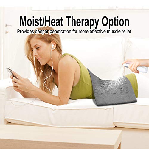 Weighted Heating Pad, XL King Size Electric Hot Heated Pad for Back Pain Relief, Auto-Off, Moist & Dry Heat Therapy, for Neck, Shoulder, Menstrual Pain & Sore Muscle, Cramps Relief，12"x24"