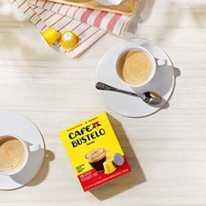 Café Bustelo Espresso Dark Roast Coffee, 10 Count Capsules for Espresso Machines, 11 Intensity