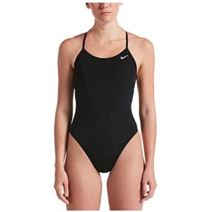nike hydrastrong lace-up tie back one-piece black 28