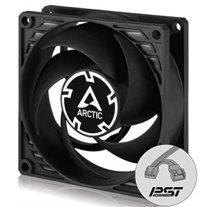 arctic p8 pwm pst co - 80 mm case fan, pwm sharing technology (pst), pressure-optimised, dual ball bearing for continuous operation, computer, 200-3000 rpm