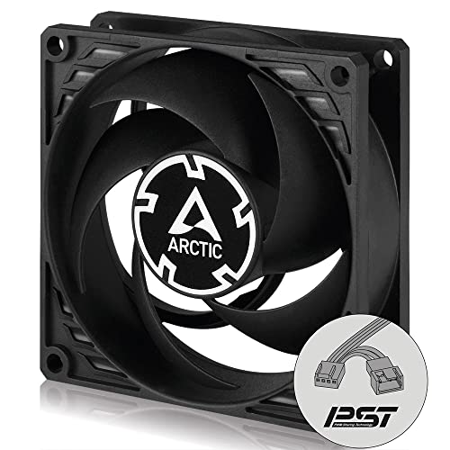 ARCTIC P8 PWM PST CO - 80 mm Case Fan, PWM Sharing Technology (PST), Pressure-optimised, Dual Ball Bearing for Continuous Operation, Computer, 200-3000 RPM