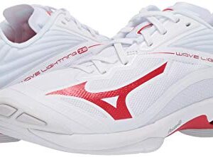 Mizuno Wave Lightning Z6 Womens Volleyball Shoe, White-red, 13