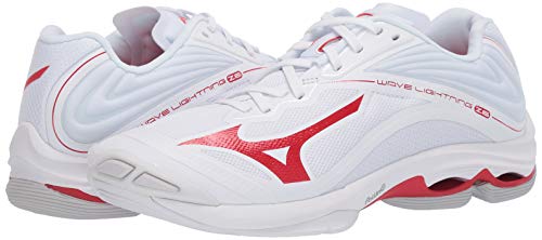 Mizuno Wave Lightning Z6 Womens Volleyball Shoe, White-red, 13