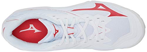 Mizuno Wave Lightning Z6 Womens Volleyball Shoe, White-red, 13