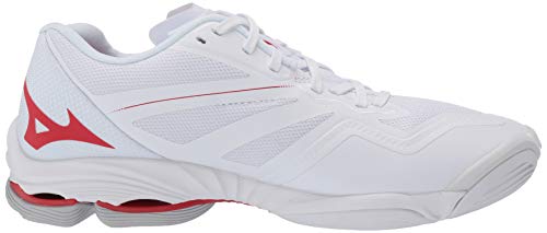 Mizuno Wave Lightning Z6 Womens Volleyball Shoe, White-red, 13