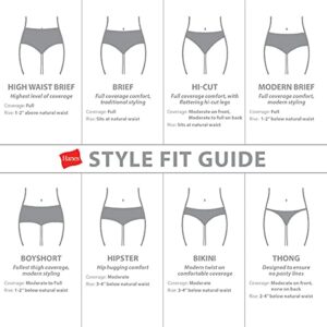 Hanes womens Signature Smooth Women's Microfiber Underwear 6-pack Briefs, Assorted, 7 US