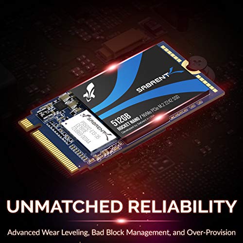 SABRENT 512GB Rocket NVMe PCIe M.2 2242 DRAM-Less Low Power Internal High Performance SSD (SB-1342-512)