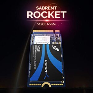 SABRENT 512GB Rocket NVMe PCIe M.2 2242 DRAM-Less Low Power Internal High Performance SSD (SB-1342-512)