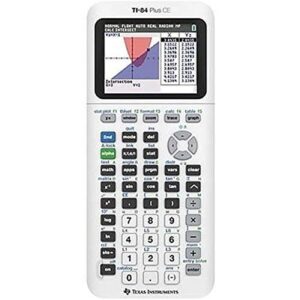 ti-84 plus ce color graphing calculator, white (renewed)