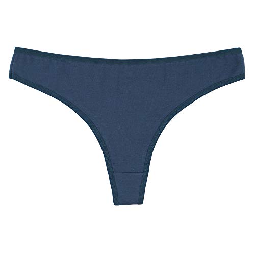 ELACUCOS 6 Pack Women's Thongs Cotton Breathable Panties Underwear Basics Medium