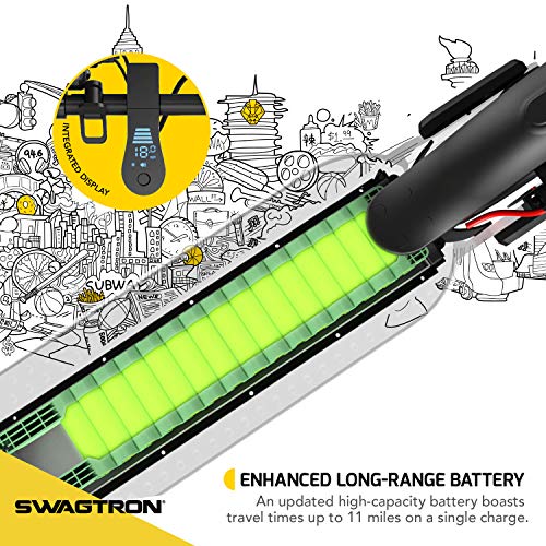 Swagtron SG-5 Swagger 5 Boost Commuter Electric Scooter with Upgraded 300W Motor