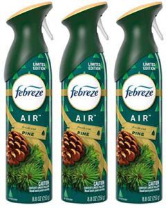 febreze air - air freshener spray - limited edition - winter collection - fresh-cut pine - net wt. 8.8 oz (250 g) per bottle - pack of 3 bottles