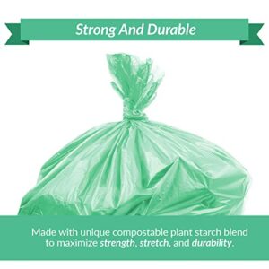 Reli. Compostable 6-8 Gallon Trash Bags | 100 Count | ASTM D6400 | Green | Eco-Friendly | For Compost