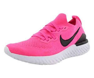 nike epic react flyknit 2 women's running shoe pink blast/black-white size 6.5