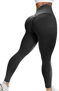 seasum womens scrunch butt yoga legging - high waist workout gym ruched pants booty high rise push up tights s