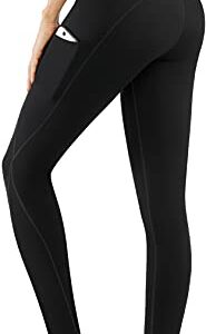 PHISOCKAT 2 Pack High Waist Yoga Pants with Pockets, Tummy Control Leggings, Workout 4 Way Stretch Yoga Leggings