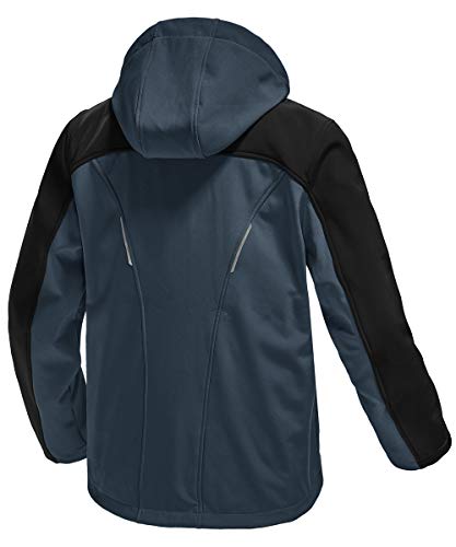 Gopune Windproof Softshell Fleece Lined Jacket Winter Outdoor Hooded Coat (Grey,M)