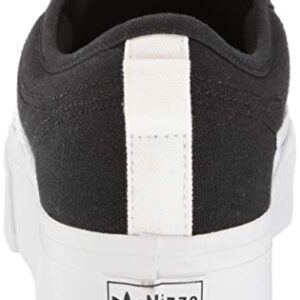 adidas Originals Women's Nizza Platform, Black/White/White, 7.5