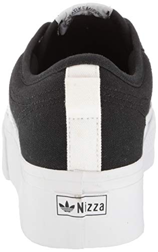 adidas Originals Women's Nizza Platform, Black/White/White, 7.5