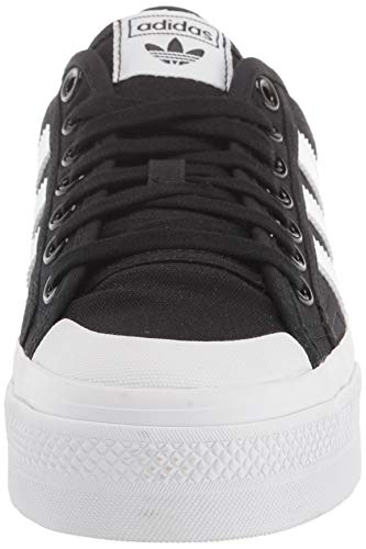 adidas Originals Women's Nizza Platform, Black/White/White, 7.5