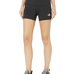 adidas Women's 4 Inch Shorts, Black/White, Large