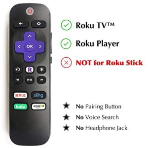 Amaz247 ROKU Remote Works with All Roku Player (Box Shape of Roku) and a Regular TV. Pairing Instruction Included. Does NOT Work with ROKU Stick!!